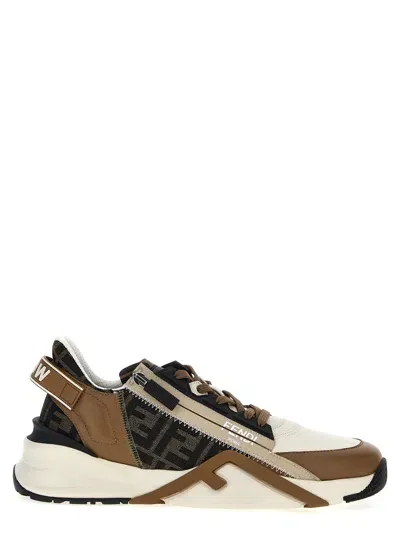 Fendi Flow Sneakers In Brown