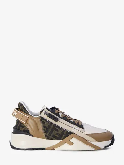 Fendi Flow Sneakers In Ivory