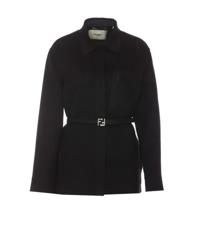 Fendi Go-to Jacket In Black