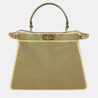 Pre-owned Fendi Gold Pink Versace Shoulder Bag