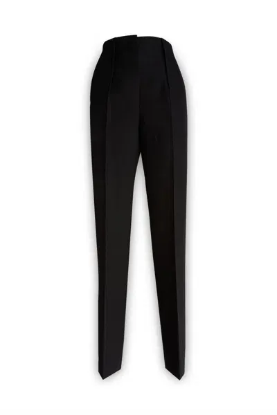 Fendi Grain De Poudre Wool Pants In Black