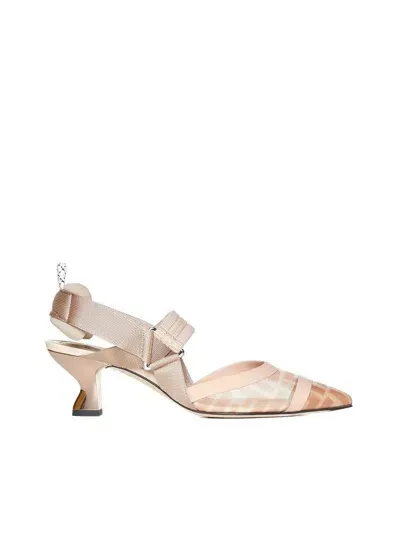 Fendi Heels In Rose Rose+nudo