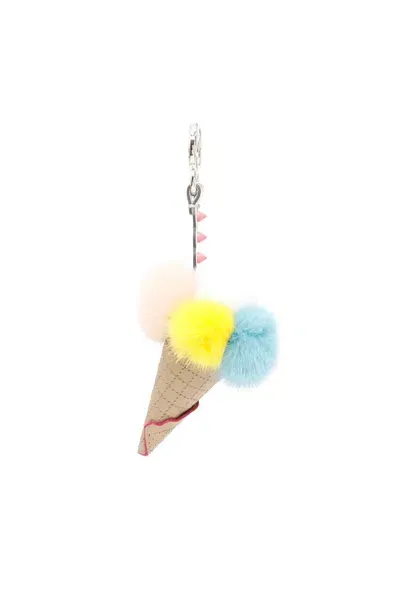 Fendi Ice Cream Cone Keyring In Multi