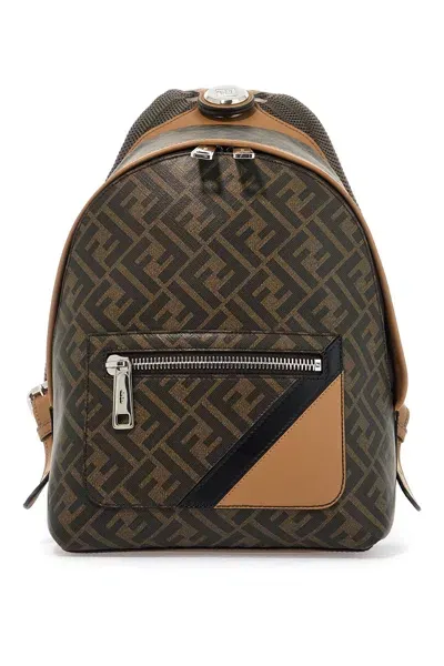 Fendi Leather Backpack   Small Chiodo In Brown