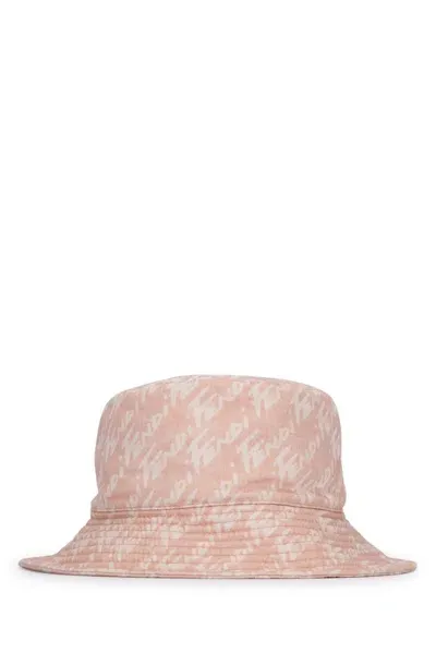 Fendi Logo Printed Bucket Hat In Multi