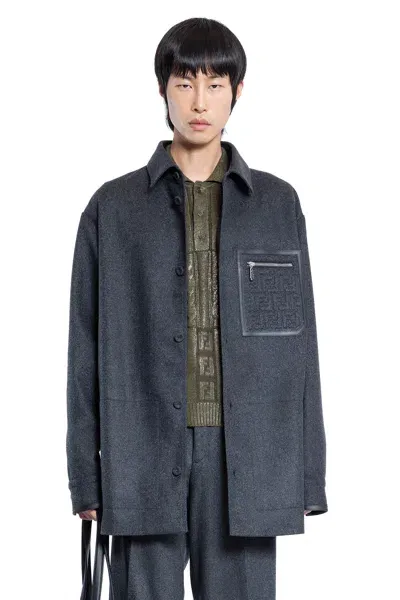 Fendi Man Grey Jackets