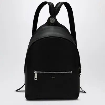 Fendi Men's Leather Chiodo Medium Backpack In Black