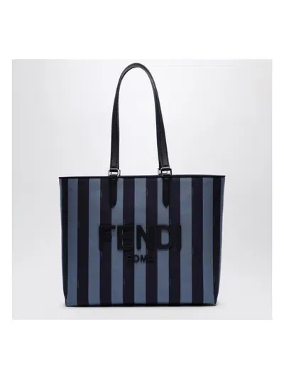 Fendi Men's Strip Shopper Bag In Blue