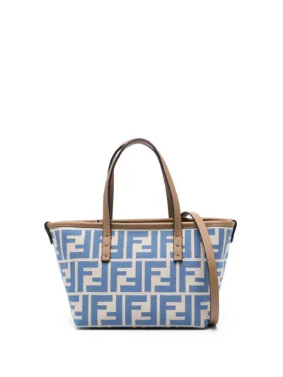 Fendi Mini Roll Tote Bag In Blue