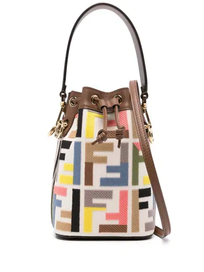 Fendi Mon Tresor Bucket Bag In Neutrals