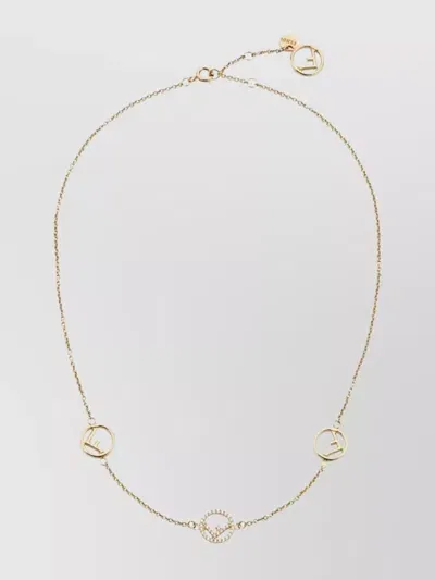 Fendi F Is  Necklace In Gold