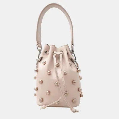 Pre-owned Fendi Montresor Mini Bucket Bag In Pink