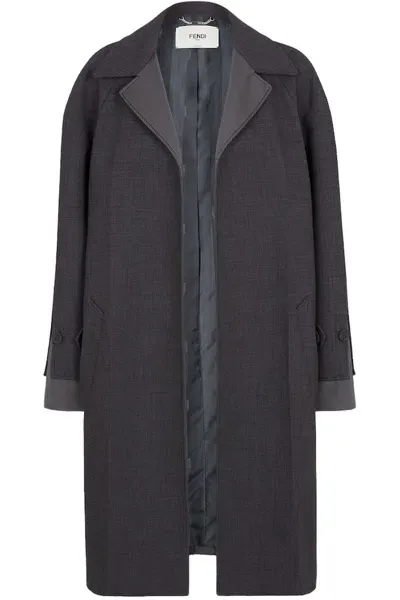 Fendi Natté Fabric Car Coat In Multicolor