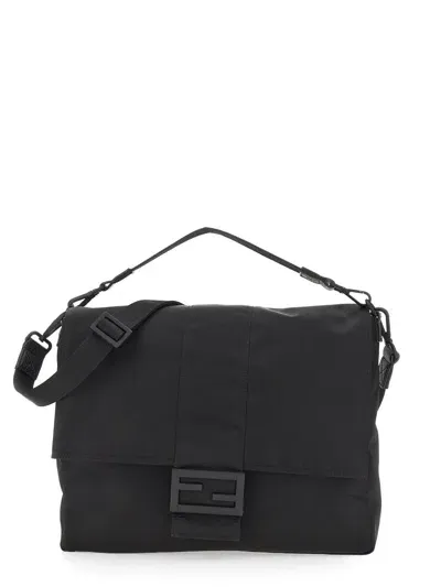 Fendi Nvo - Baguette Messenger Bag Large In Black