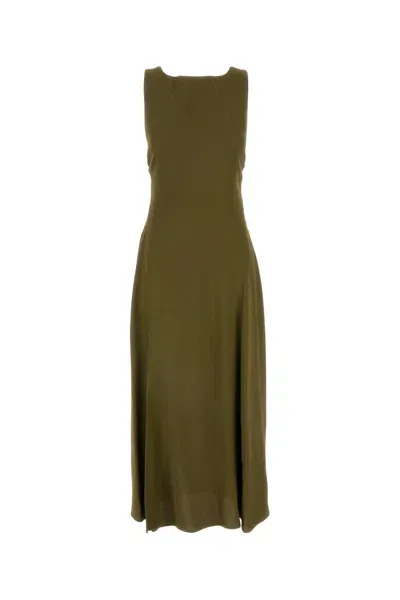 Fendi Olive Green Sablã© Dress In Gray