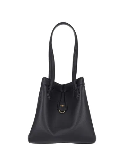 Fendi "origami" Medium Tote Bag In Black  