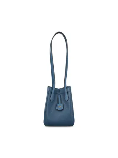 Fendi Origami Mini Bucket Bag In Blue