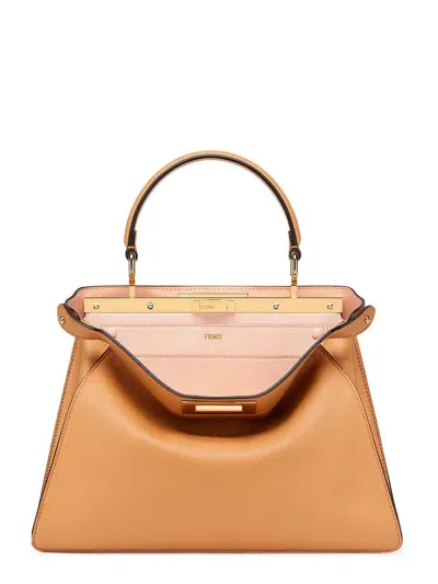 Fendi Peekaboo Iseeu Media Bags In Brown