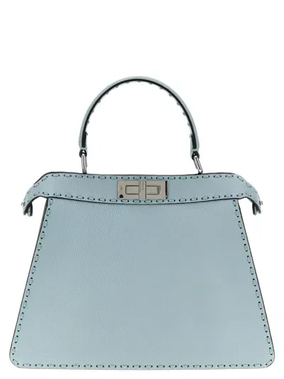 Fendi Peekaboo Iseeu Medium Handbag In Light Blue