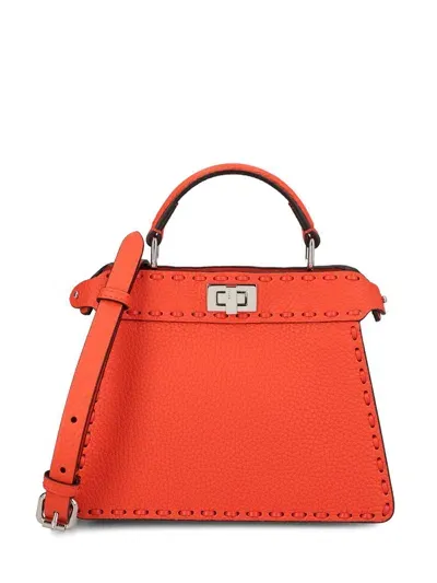 Fendi Peekaboo Iseeu Petite Tote Bag In Red