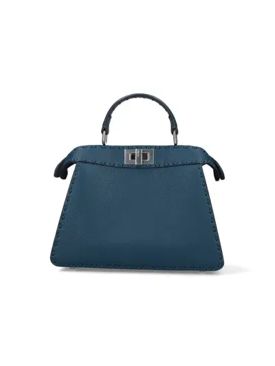 Fendi 'peekaboo Iseeu' Small Handbag In Blue