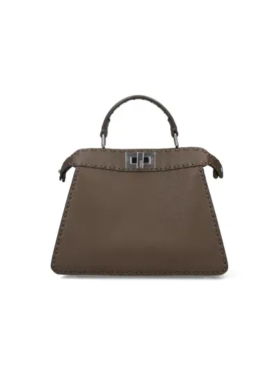 Fendi 'peekaboo Iseeu' Small Handbag In Green