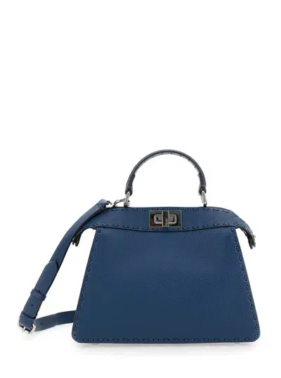 Fendi Peekaboo Iseeu Small Tote Bag In Blue