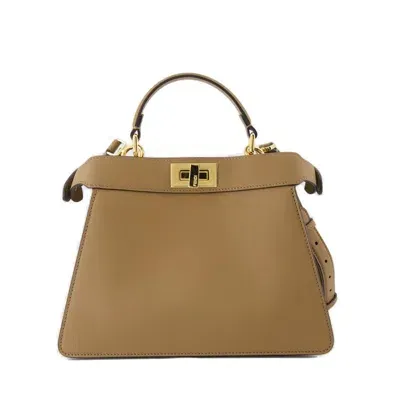 Fendi Peekaboo Tote Bag In Beige