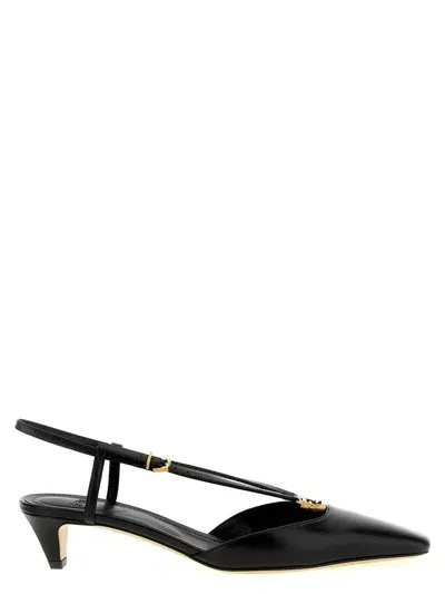 Fendi Fold Slingback In Black