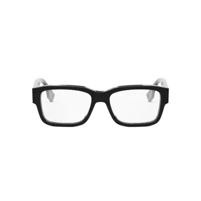 Fendi Rectangle-frame Glasses In Black