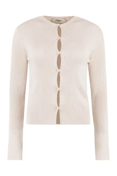 Fendi Sweaters In Beige