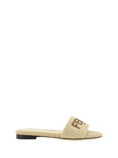 Fendi Sandals In Brown