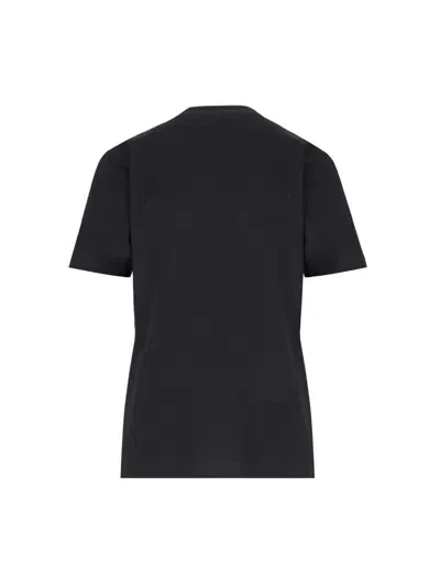 Fendi Sequins Logo T-shirt In Black