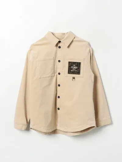 Fendi Shirt  Kids Color Beige In Neutral