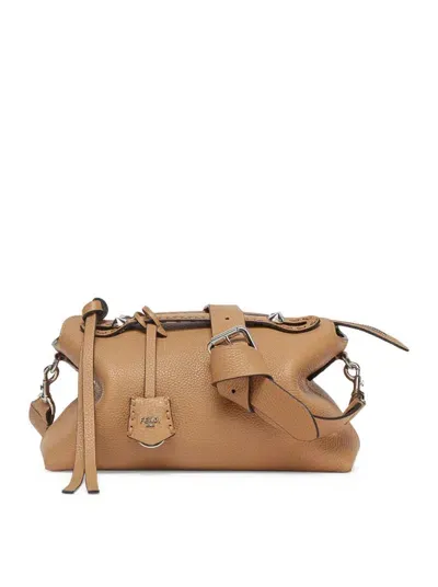 Fendi Large Soft Boston Bag By The Way In Brown