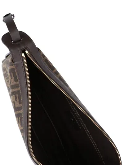 Fendi Simply Medium Crossbody Bag In Marrone