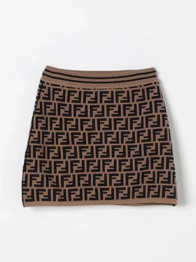 Fendi Skirt  Kids Color Tobacco In Brown