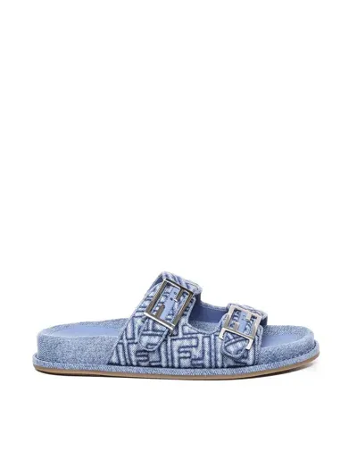 Fendi Slide  Feel In Denim In Printed