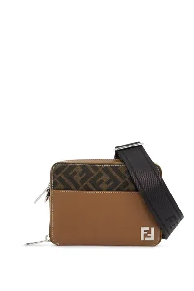 Fendi Square Camera Bag Organizer For Storage In Brown