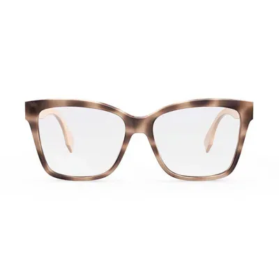 Fendi Square Frame Glasses In Brown