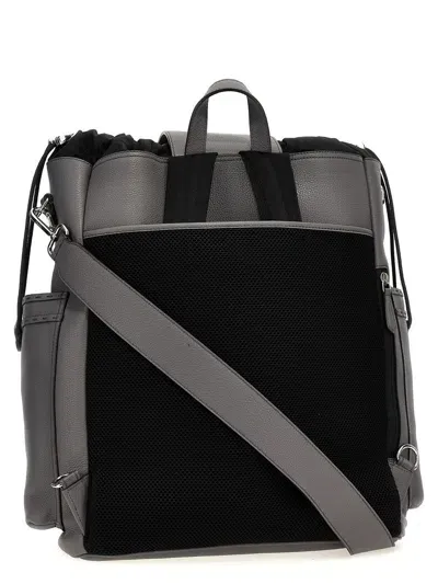 Fendi 'strike Large  Roma' Backpack In Gray