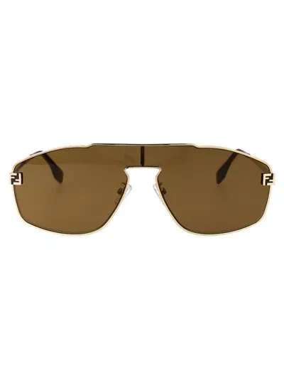 Fendi Sky Sunglasses In 32e Gold / Brown