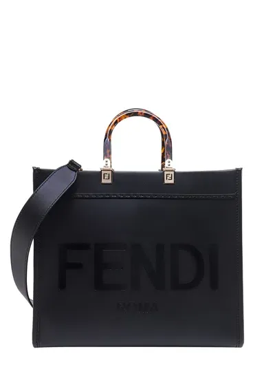 Fendi Sunshine Handbag In Kur Nero