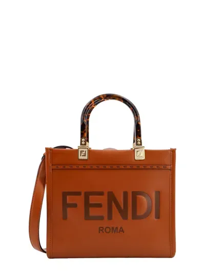 Fendi Sunshine Handbag In Pwz Cuoio