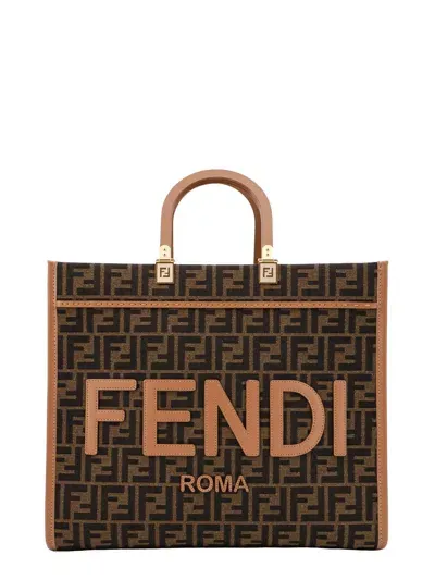 Fendi Sunshine Handbag In Tabacco