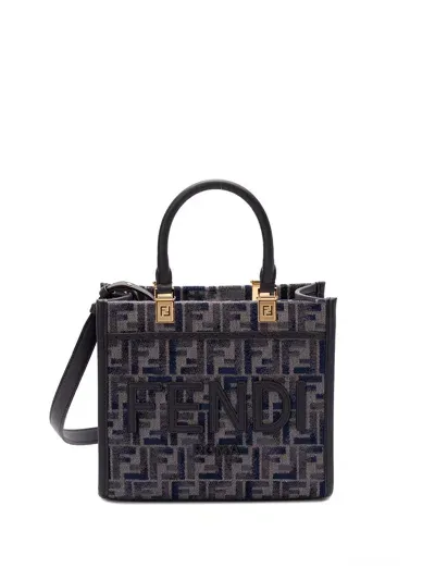 Fendi Sunshine` Small Shopper Bag In Black  