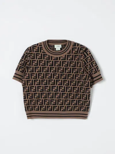 Fendi Sweater  Kids Color Tobacco In Brown