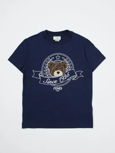 Fendi T-shirt  Kids Color Blue