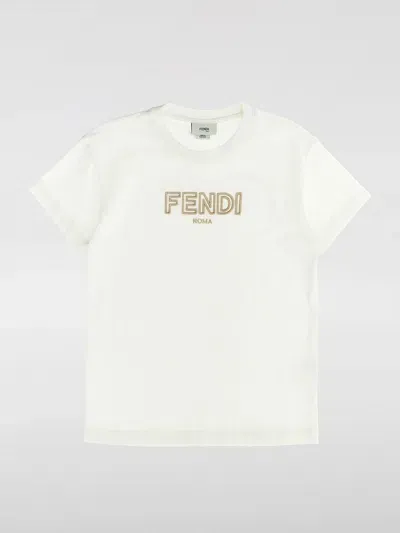 Fendi Kids' T-shirt  Kinder Farbe Weiss In White