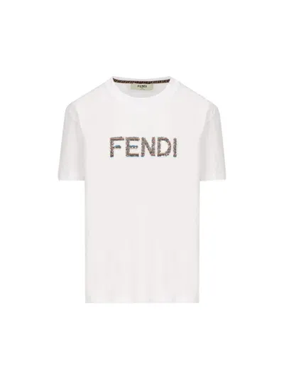 Fendi T-shirts And Polos In White